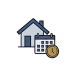 House and calendar representing financial pressure