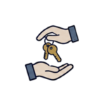 Keys changing hands representing inherited property